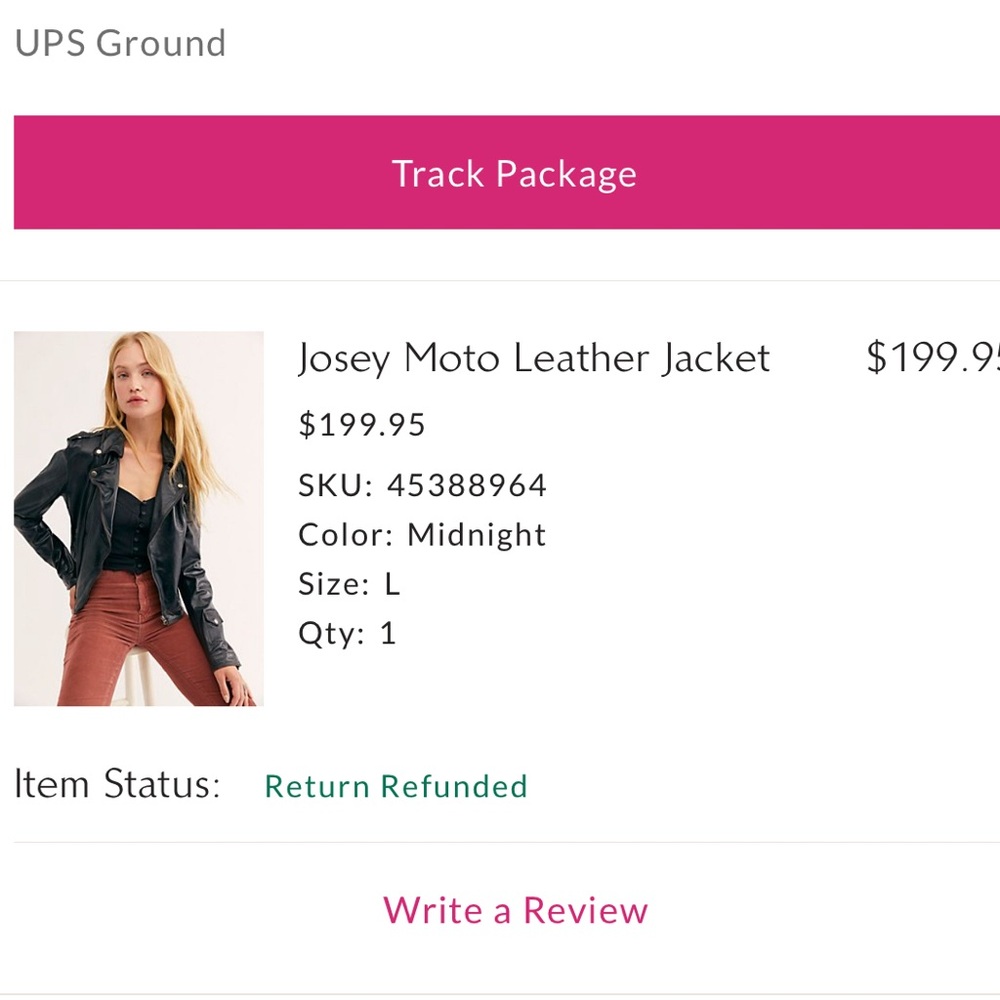 Free People midnight leather jacket